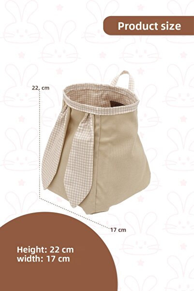 mordesign Baby Care Organizer, Hangable Wall Basket, Kindergarten Storage Basket, Bunny Organizer