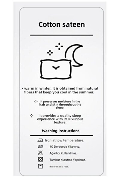 VAVEY White Double Striped Cotton Satin Sheet Set - 180x200cm Elastic Pillowcase 50x70