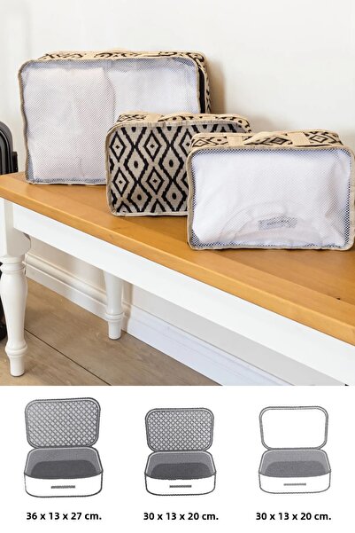 Style 3-Piece Suitcase Organizer Travel Bag Organizer