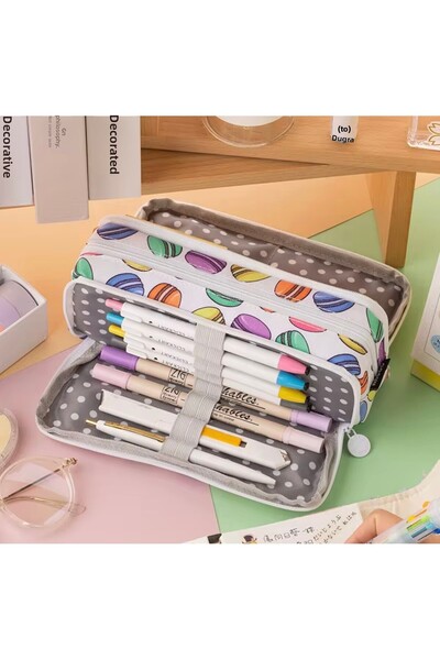 womistore Kavai Pen Holder Pen Case multifuncțional cu mai multe compartimente