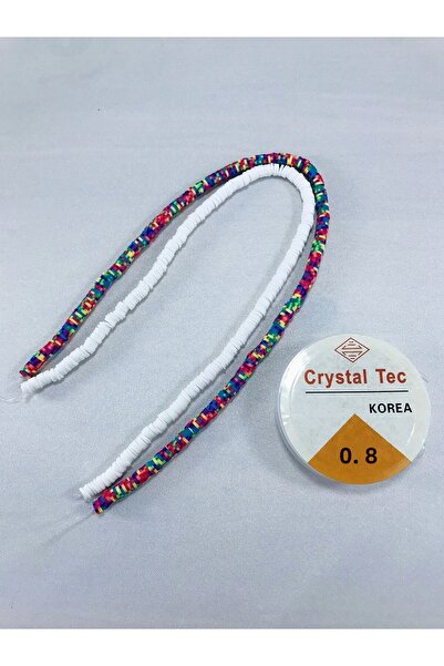 Bontex Set de 3 fire de pescuit cu mărgele Fimo în 2 culori – Mărgele