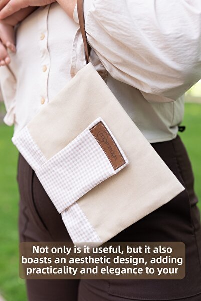 mordesign Baby Diaper Bag, Mother Baby Organizer, Washable, Dirt Resistant, Junior Series, Beige