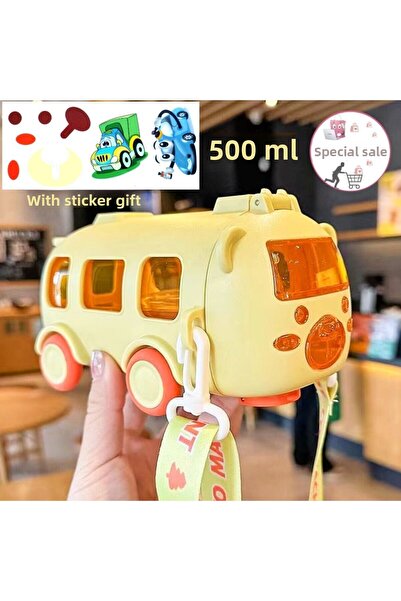 Salsepetial Teddy Bear Water Bottle, Bus Water Bottle, Teddy Bear Print Theme...