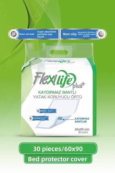 Flexi Life وسادة تبول للقطط والكلاب مع شريط مضاد للانزلاق مقاس 60 × 90 سم، عب...