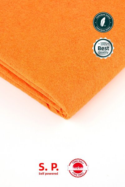 Self Power Light Orange Thin Felt 100X100 cm Sizes Colorful Activity & Handcrafted Meter Felt