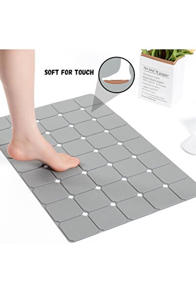 ALBBEK 2 Pieces Bath Mat Machine Washable Bath Mat Silicone Foldable 45 X 70 cm A-161