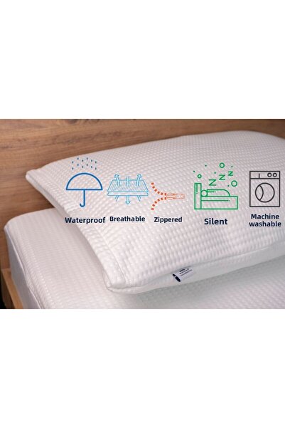 wellbed 2 Pack Jacquard 50 X 70 Liquid Proof Pillow Protector