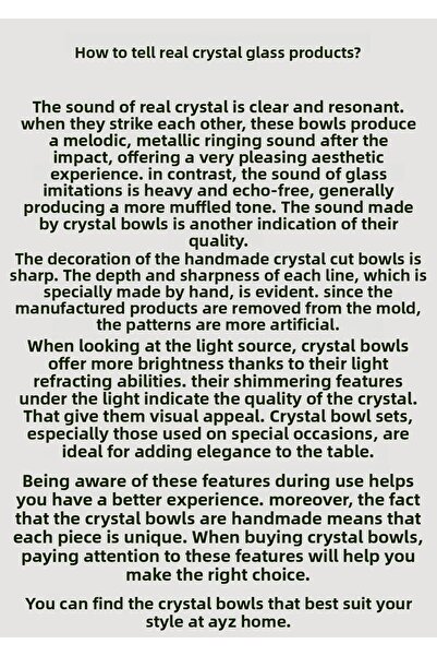 AYZ HOME Cut Crystal Standing Presentation Bowl 19*16