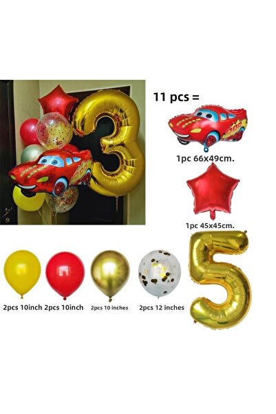 MFM Σετ μπαλόνι με αλουμινόχαρτο με θέμα τα αυτοκίνητα 5 ετών 100 cm
