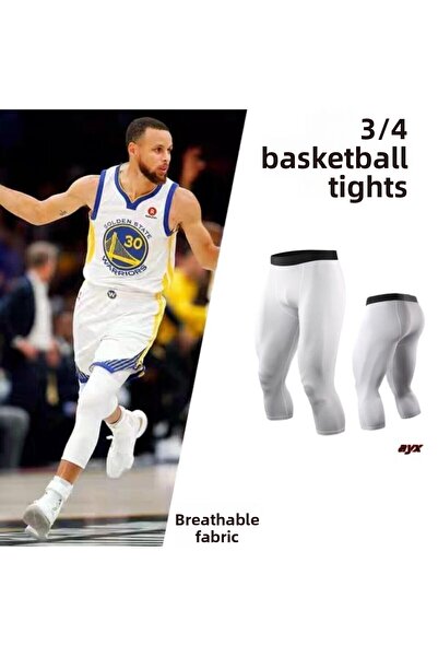 ayx Sports Training Fitness Compression Basketball 3/4 Tights