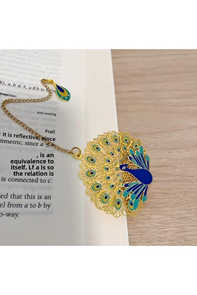 GlassySKY قطعة واحدة من علامة مرجعية معدنية على شكل طاووس هدية لصديق المعلم و...