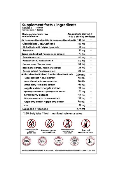 Validus Alpha Lipoic Acid Cla Resveratrol 30 Tablets