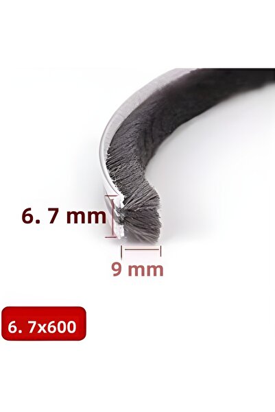 BABAWİCK بلكونة زجاجية، فتيل باب منزلق، قاعدة فتيل شعيرات 6.7 مم، ارتفاع 6 مم، طول 10 متر 67x600