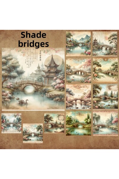 Pink Swan Craft Poduri de epocă pe lac - Set de autocolante cu etichete pentr...