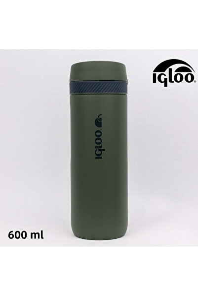 IGLOO Squid Thermos 600ml Locking Lid Flask Khaki