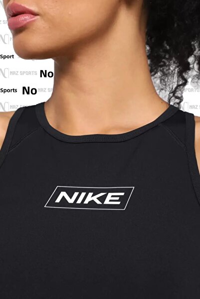 Nike Pro Dri-Fit Graphic Crop Tight Cut Black Women's Sports Tank Top