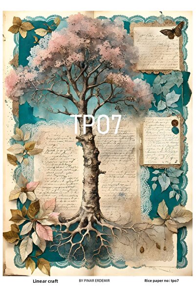 LİNEART ديكوباج نحاسي بنمط شجرة عتيقة - TPO7