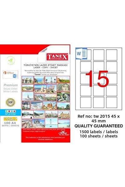 Tanex 45x45 mm. Etichetă laser 100 bucăți Tw-2015