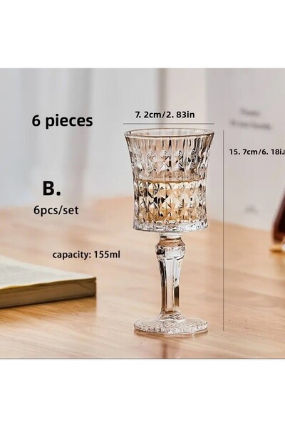 DİBA AVM كوب ماء جانبي مكون من 6 قطع - للقهوة والمشروبات الغازية والكوكتيل