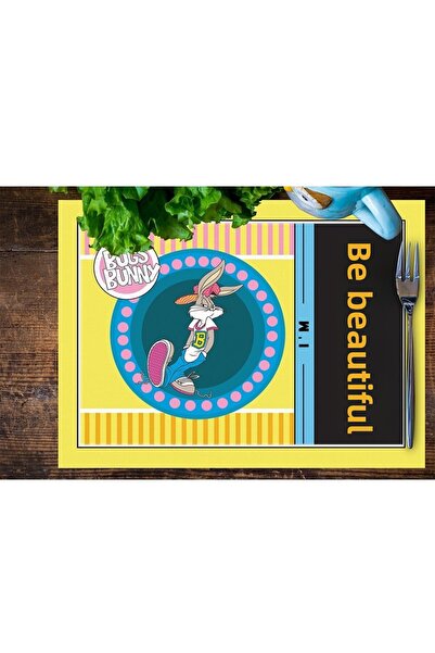 Adawall Tweety Teams Fabric American Service Set of 4 35x50cm (warner Bros Licensed Product, Linen Fabric)