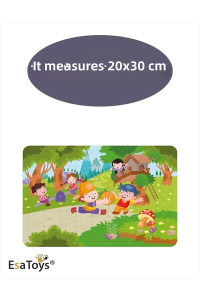 esatoys Wooden 54 Piece Children's Puzzle