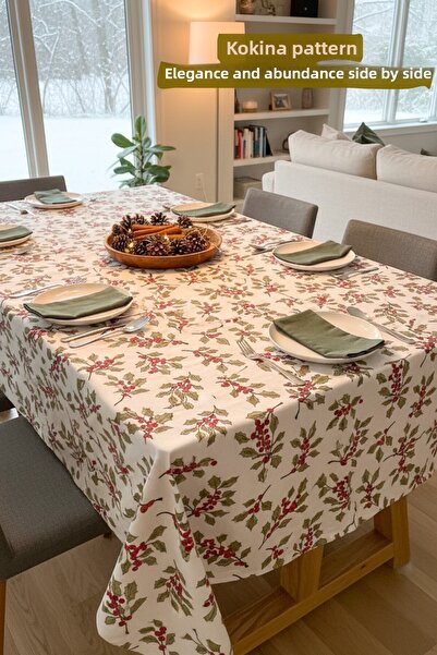 KAMİZ مفرش طاولة من القطن بنسبة 100% بنمط كوكينا