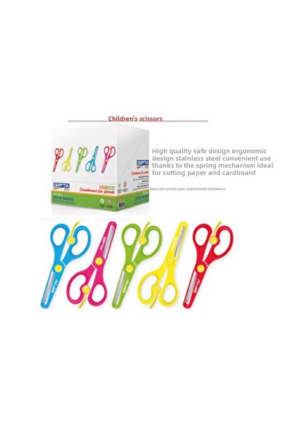 Gıpta 7020 Children's Scissors - Blunt Tips and 5 Colors Pieces Pls.Body