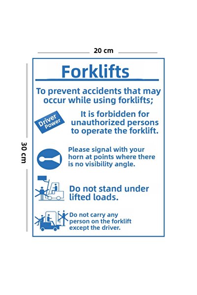 Lucena رافعة شوكية معدنية تستخدم علامة تحويل تحذيرية مقاس 20 سم × 30 سم مقاس A4