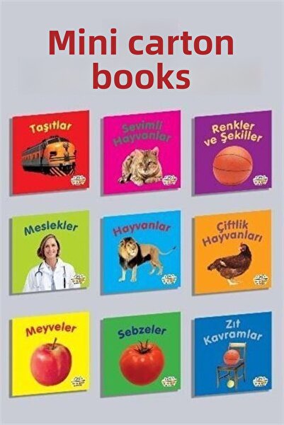 0-6 Yaş Yayınları مجموعة كتب كرتونية صغيرة - مجموعة من 9 كتب