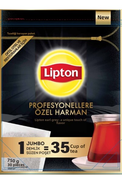 Lipton Demli̇k Tea Bags 30 Pack Early Grey Jumbo 25Gr