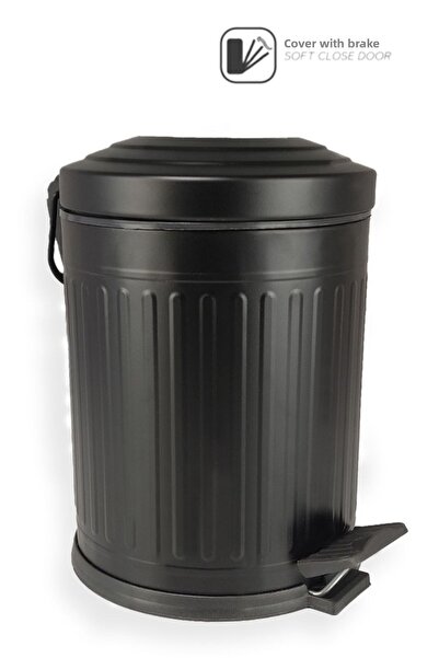 Digithome 16 Lt Soft Close Lid Dustbin Black – 4006S C1-1-163