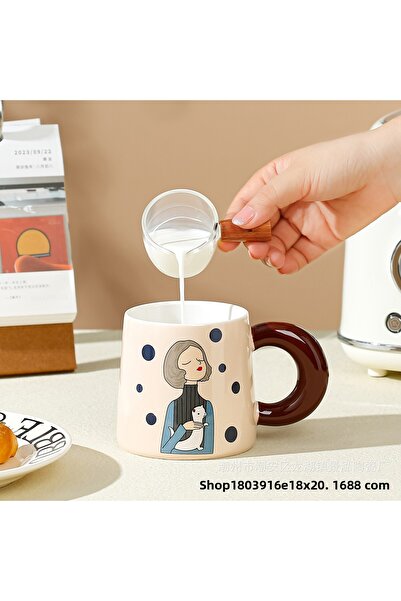 Livava كوب هوائي سيراميك ملون - بناتي، 9X8