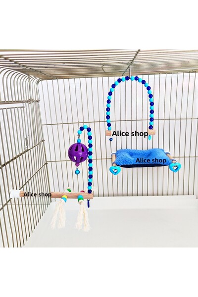 aliceshop Bird Bed Swing Stress Drawstring Bell Bulk Perch 3 Products Together