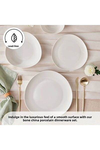 Karaca Porcelánová jídelní souprava Streamline Rubicon pro 6 osob – 24dílná sada nádobí