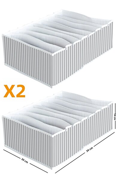 ESTİ منظم أكورديون للأدراج مكون من 8 أقسام مقاس كبير جدًا