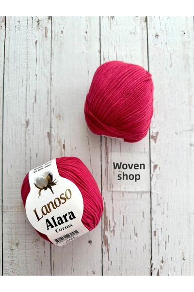 Lanoso Alara Bumbac 50 Gr. Fir de tricotat Amigurumi Punch Cod culoare: 949