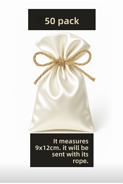 ALASEREN 50 قطعة 9 × 12 سم حقيبة قماش الساتان لحفلات الزفاف والزواج وليلة الك...