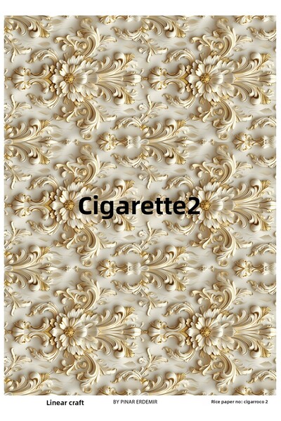 LİNEART Rokoko Series Rokoko2 - 30*42 cm Brass Decopage