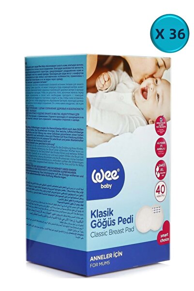Wee Baby 40 قطعة من وسادات الثدي الكلاسيكية - 1440 قطعة (36PK*40) 1 صندوق