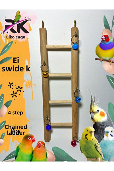 Ciko Kafes 4 Step Fun Bird Ladder with Bells