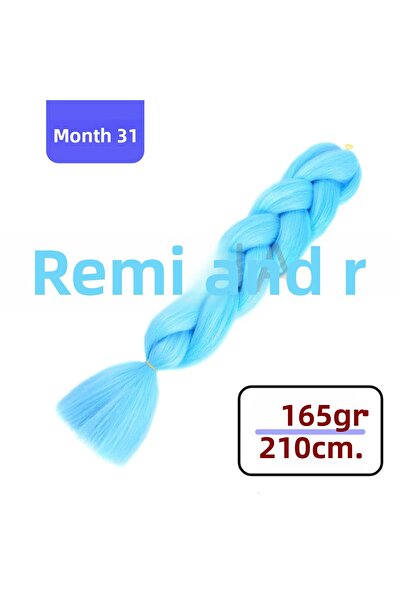 REMY HAİR شعر مجدول أفريقي - تركواز فاتح AY31 - 165 جرام