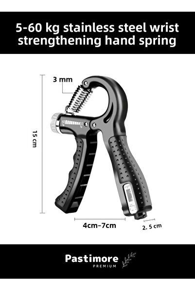 Pastimore مقوي عضلات المعصم ذو العداد الممتاز، زنبرك اليد القابل للتعديل، 5-6...
