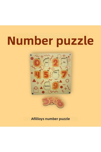 afili toys Reha Toys Number Wooden Puzzle, Numberpuzzle