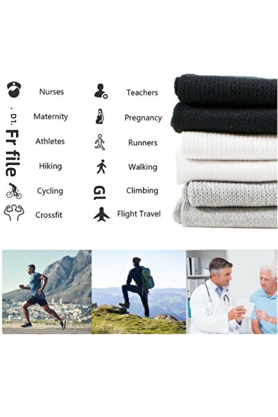 Shuttle Park Unisex Set of 3 Black Combed Cotton - Football, Volleyball, Basketball White Sports Socks