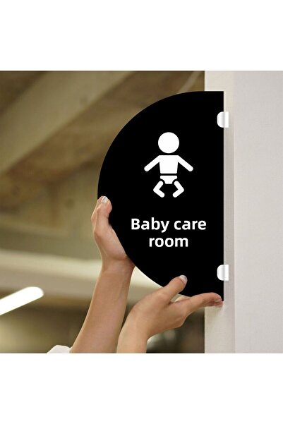 zafrakreklam Baby Care Room Double Sided - Side Mounted Directional Sign 18X3...
