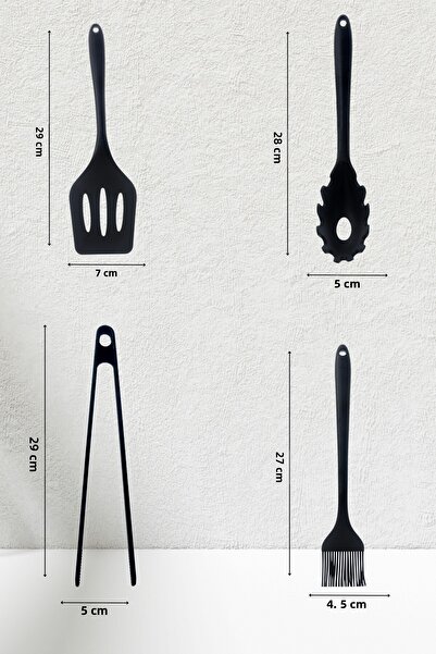 rubihome Set of 10 Black Kitchen Utensils