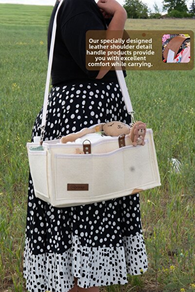 mordesign Xl Large Size - Multi-purpose Thick Felt Baby Care Bag, In-cabinet Organizer, Scotch Series