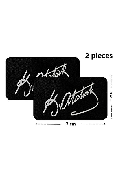 Megas Etiket Iron Adhesive ATATURK Signature Woven Crest/Patch