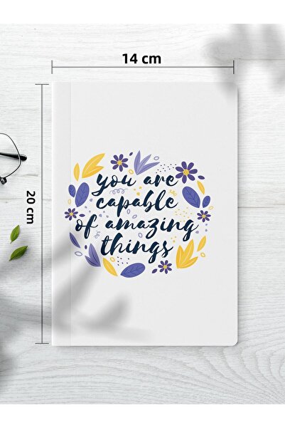 Postifull Set de caiete necăptușite, 2 caiete cu model motivațional, blocnotes, caiet de memorie, 64 de pagini