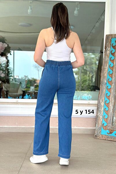 İnce Topuk Ultra Lycra Elastic Waist Jeans 5Y154